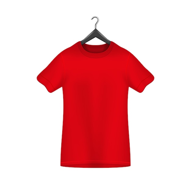 Modelo de camiseta masculina no gancho