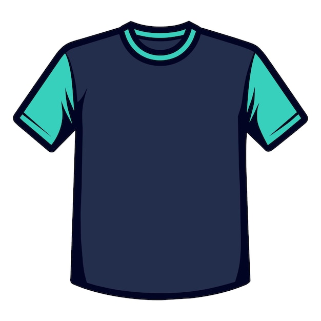 Modelo de camiseta multicolor DriFit azul ou preto