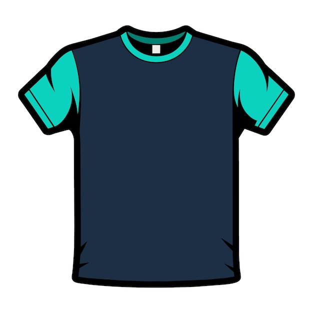 Vetor modelo de camiseta multicolor drifit azul ou preto