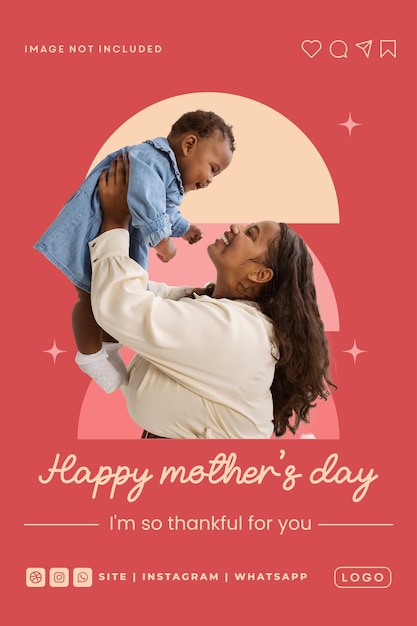 Modelo de campanha para o Dia das Mães nas redes sociais