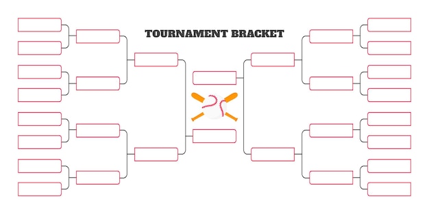 Modelo de campeonato de suporte de torneio de 16 equipes ilustração vetorial de design de estilo simples