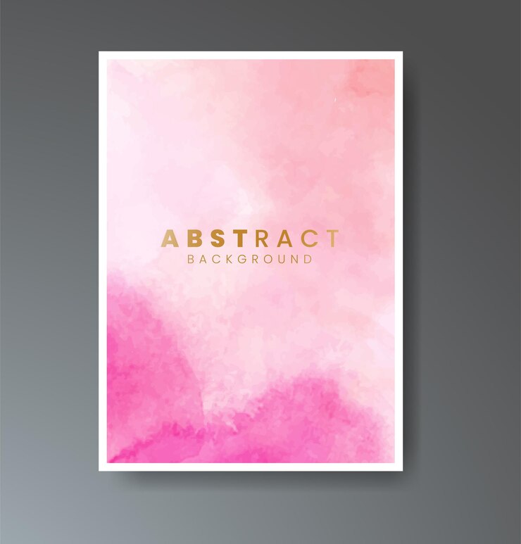Vetor modelo de capa com fundo de aquarela desenho para o logotipo do banner do cartão postal da data da capa