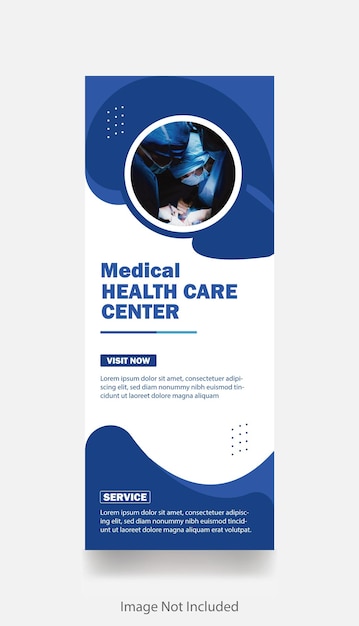 Modelo de capa de banner cumulativo de serviço médico