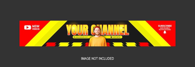 Modelo de capa de banner profissional do youtube para redes sociais