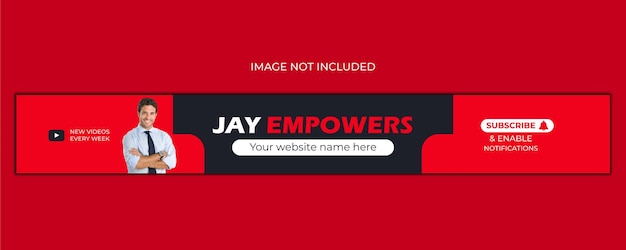 Modelo de capa de banner profissional do Youtube Vetor Premium