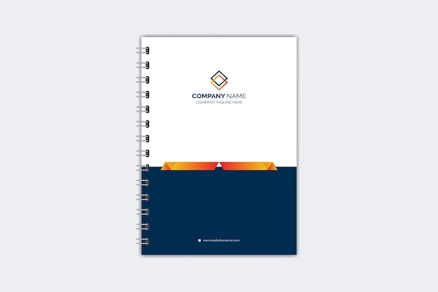 Modelo de capa de caderno criativo profissional moderno
