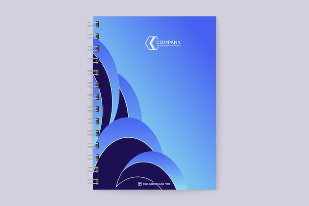 Modelo de capa de caderno de negócios imobiliários corporativos