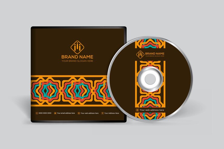 Vetor modelo de capa de cd criativo