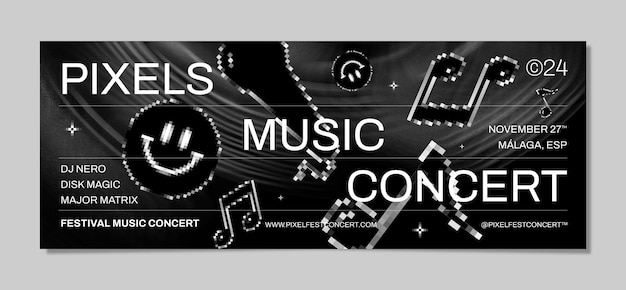 Modelo de capa de concerto ao vivo no Facebook
