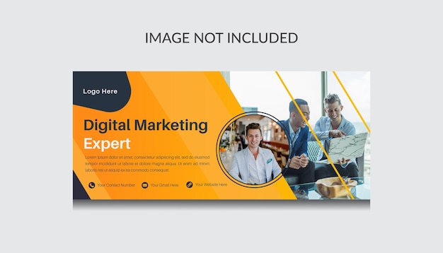 Modelo de capa de facebook de marketing digital
