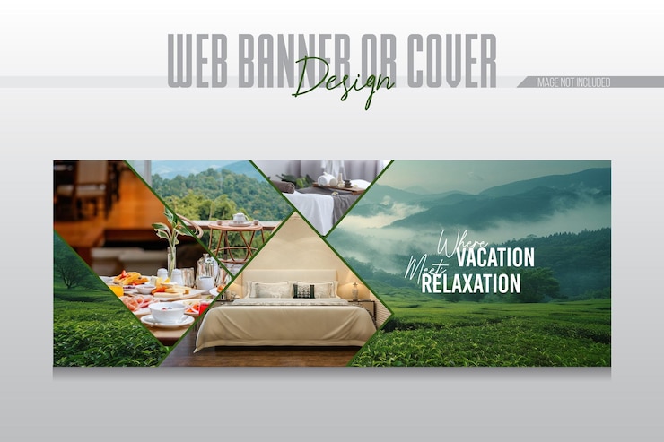 Vetor modelo de capa de férias de agência de viagens e banner web