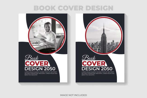 Modelo de capa de livro impresso de marketing vetorial