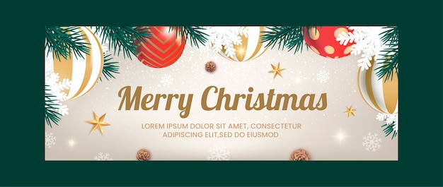 Modelo de capa de mídia social da temporada de natal