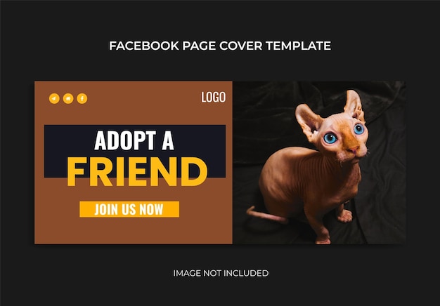 Modelo de capa de postagem de mídia social para animais de estimação, design de capa do facebook