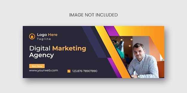 Modelo de capa do Facebook de marketing digital