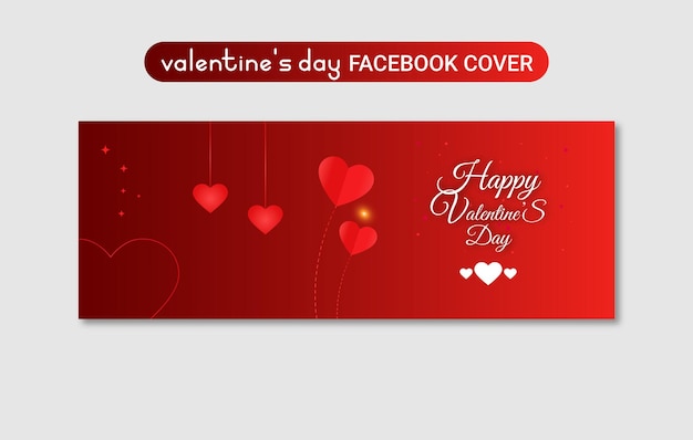 Modelo de capa do Facebook de mídia social para o dia dos namorados