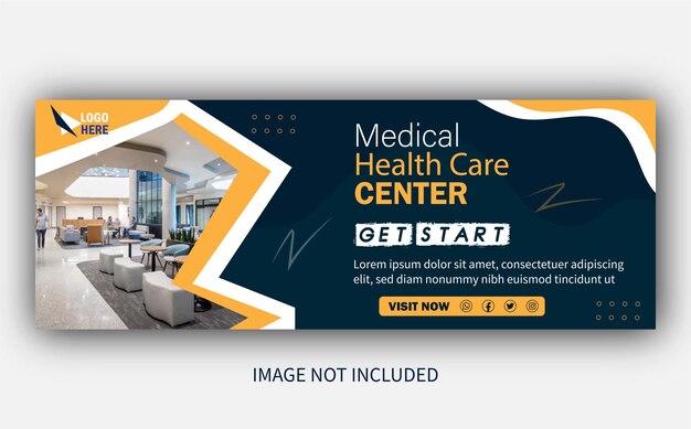 Modelo de capa do Facebook do centro de saúde e médico dentista