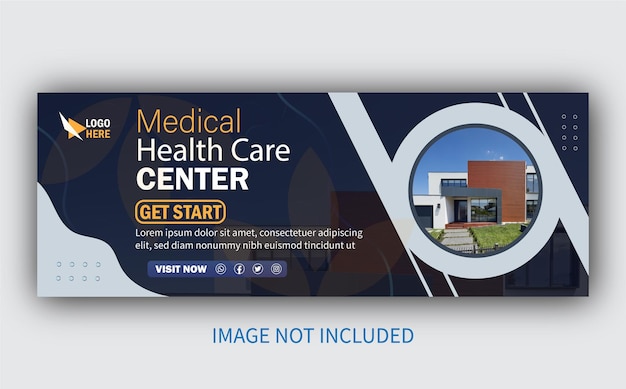 Modelo de capa do Facebook do centro de saúde e médico dentista
