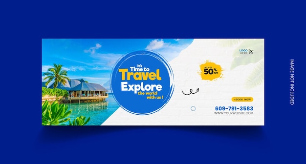 Modelo de capa do Facebook para viagens e turismo