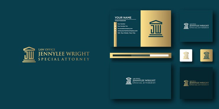 Vetor modelo de carta com logotipo jennylee special advogado com conceito moderno e design de cartão de visita