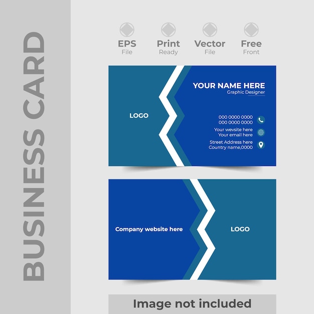 Vetor modelo de cartão de visita criativo e moderno modelo de carta de visita criativa de dois lados