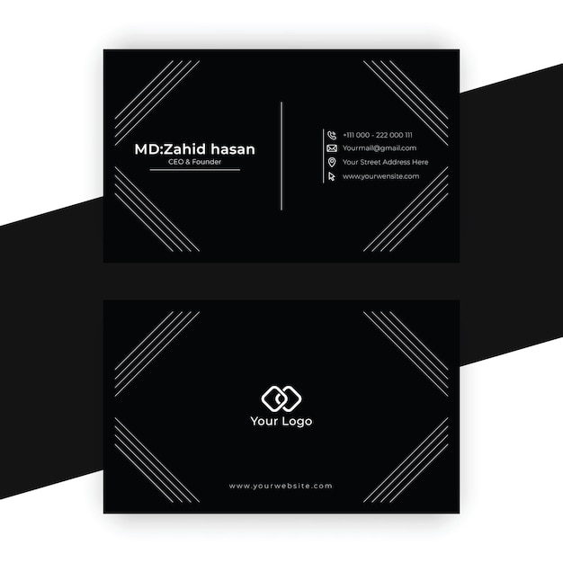 Modelo de cartão de visita design criativo design de negócios faça design simples