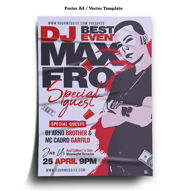 Modelo de Cartaz de Evento de DJ