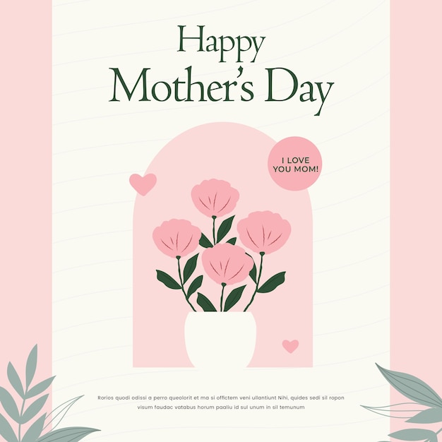 modelo de cartaz do dia da mãe