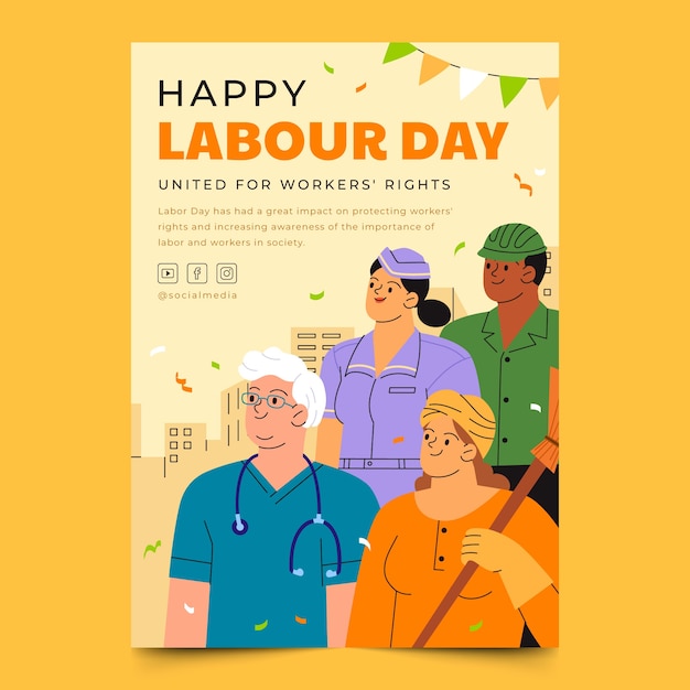 Modelo de cartaz do Dia do Trabalho