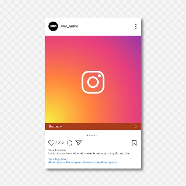 Modelo de cartaz do Instagram