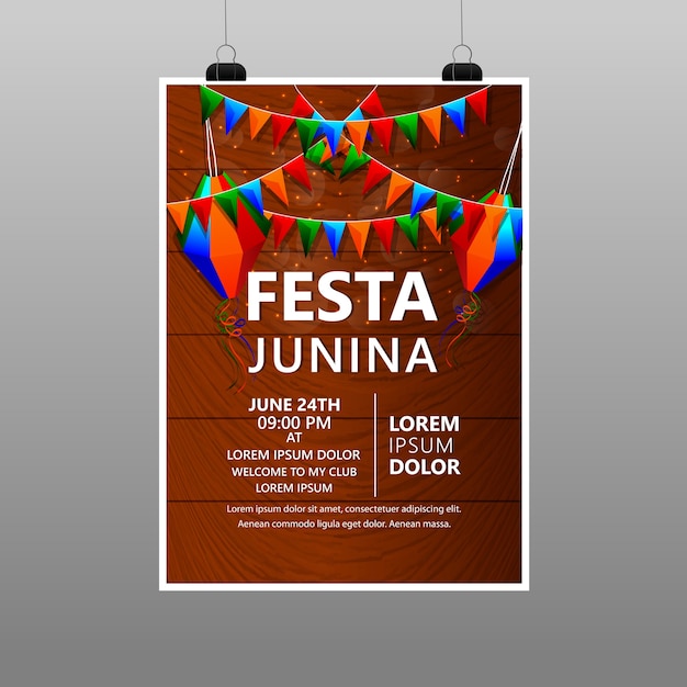 Modelo de cartaz festa junina