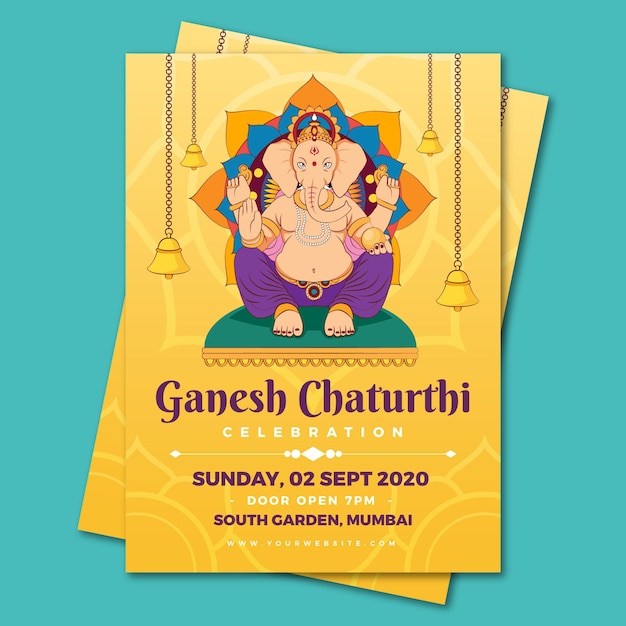 Modelo de cartaz - ganesh chaturthi