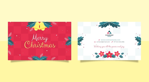 Modelo de cartões de natal de negócios simples