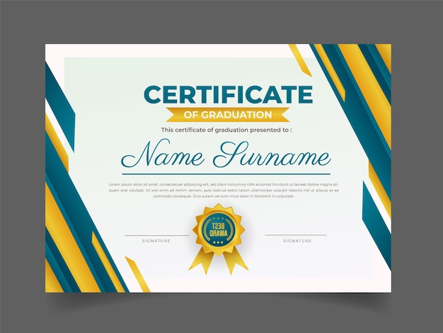Modelo de certificado de graduação