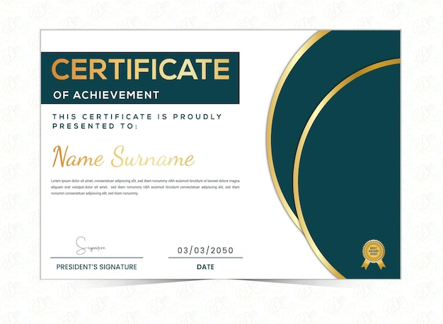 Modelo de certificado de realização