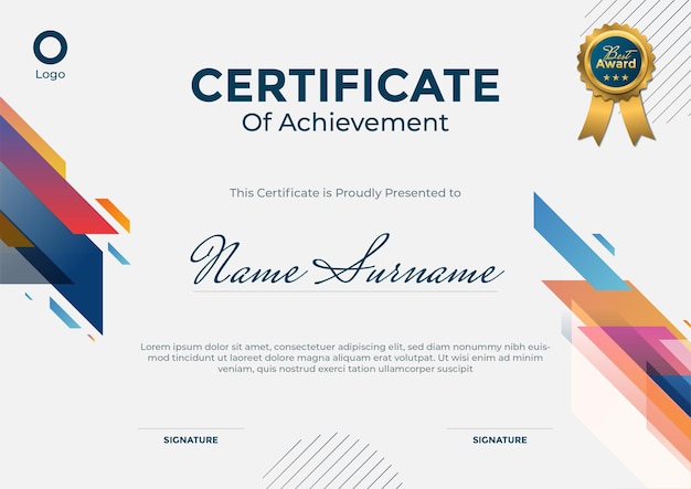 Modelo de certificado
