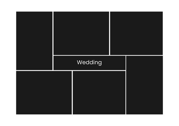 Modelo de colagem para montagem de fotos quadros de fotos prontos composição