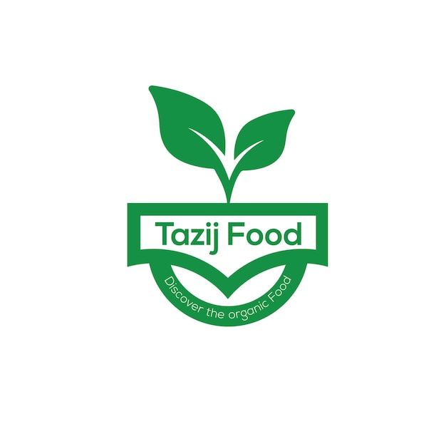 Modelo de coleções de logotipo de alimentos naturais frescos