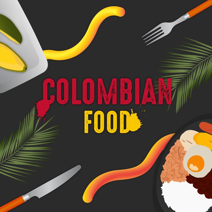 Vetor modelo de comida colombiana vetorial