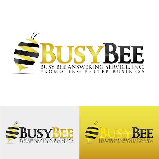 Vetor modelo de conceito de design de logotipo de abelha