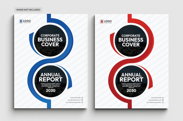 Modelo de conjunto de design de capa de livro corporativo moderno