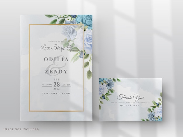 Modelo de convite de casamento floral