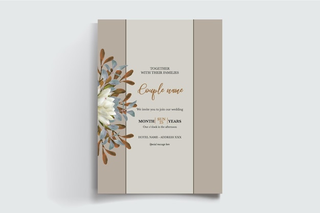 Modelo de convite floral para o chuveiro de noiva
