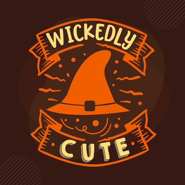 Vetor modelo de cotação wickedly cute typography premium vector design