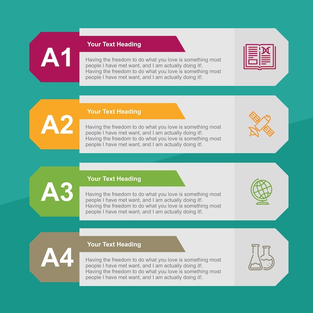 Modelo de desenho de infographics colorido