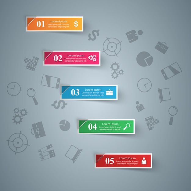 Vetor modelo de design 3d infográfico e elementos de marketing