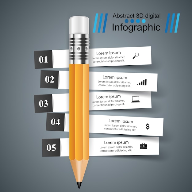 Modelo de design 3d infográfico