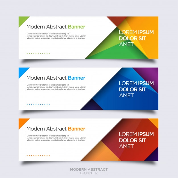 Modelo de Design abstrato colorido Banner