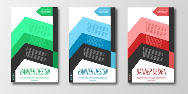 Modelo de design abstrato para um cartaz de banner ou panfleto