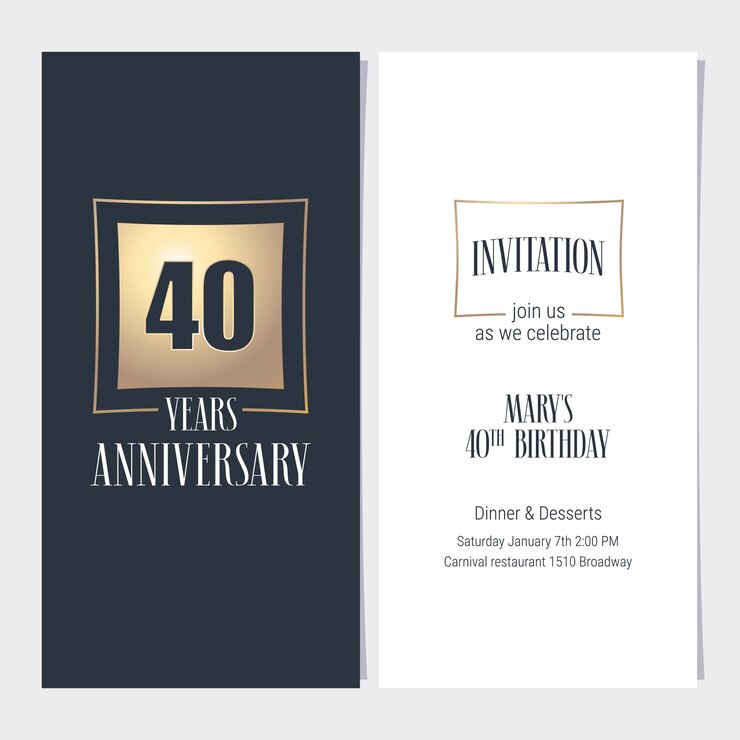 modelo de design com elemento dourado para aniversário
